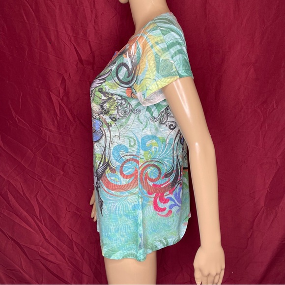 New Mix Y2K Retro Flash Tattoo Sparrow Hope Fitted Tee 2X - Picture 4 of 8